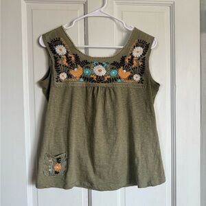 American rag cie tank top embroidery pockets